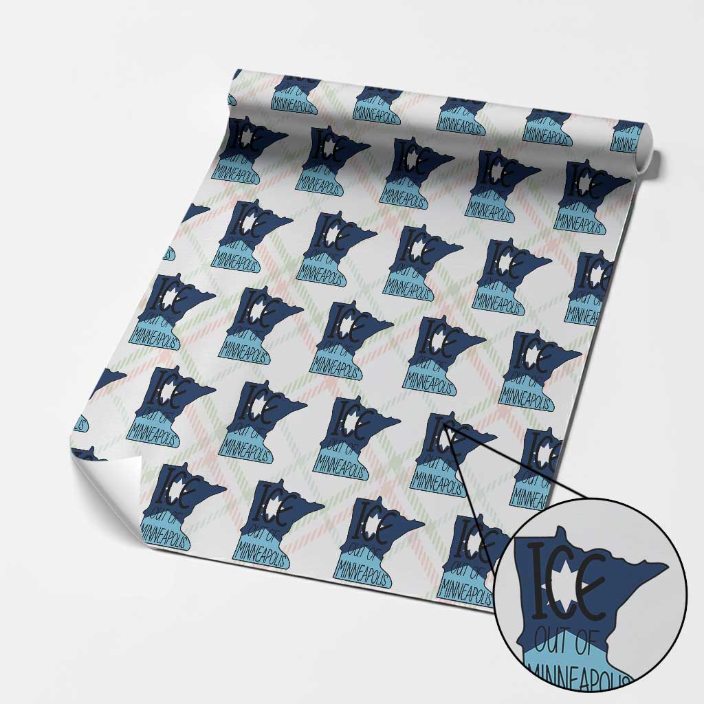 Ice Out Of Minneapolis Wrapping Paper Roll Minnesota Community Support Gift TS12 Christmas Plaid Print Your Wear