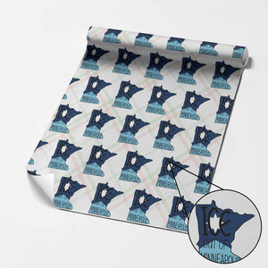 Ice Out Of Minneapolis Wrapping Paper Roll Minnesota Community Support Gift TS12 Christmas Plaid Print Your Wear
