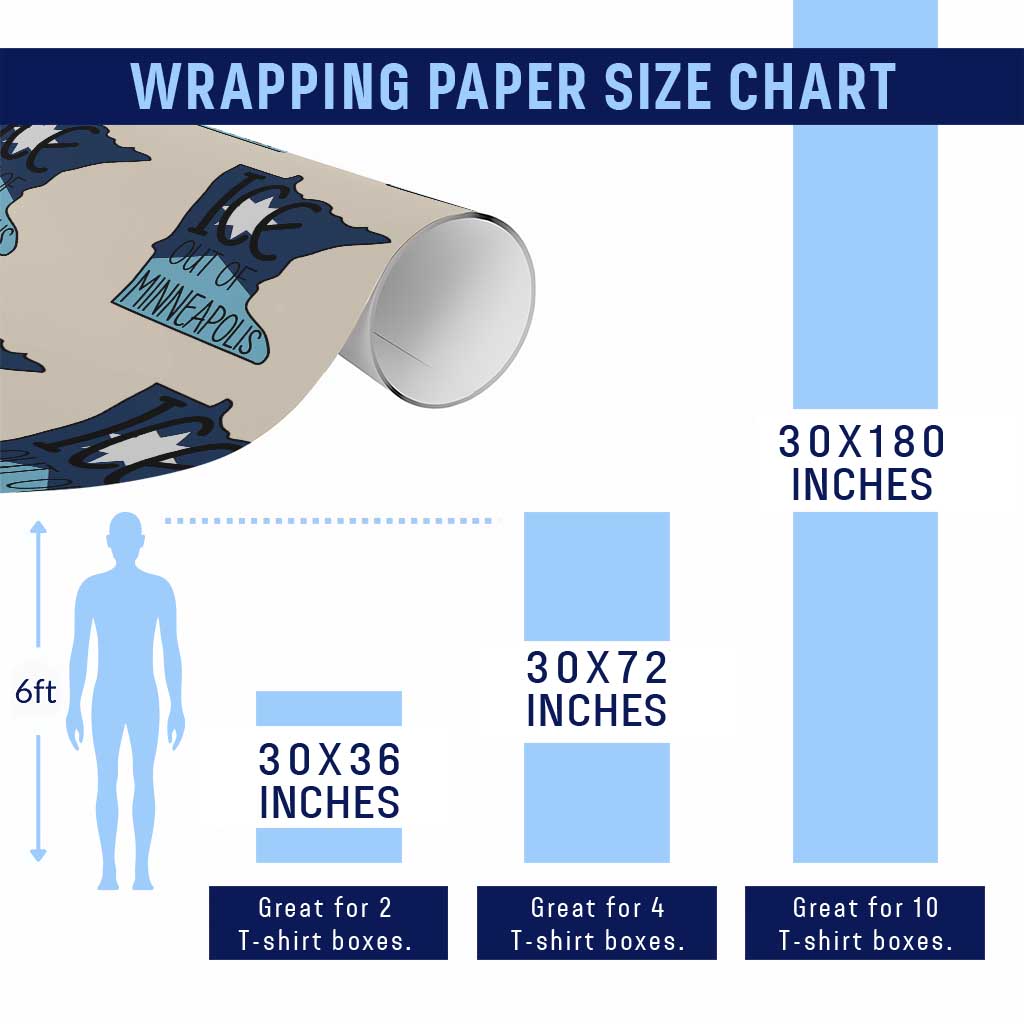 Ice Out Of Minneapolis Wrapping Paper Roll Minnesota Community Support Gift TS12 Print Your Wear