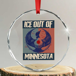 Ice Out Of Minnesota Crystal Glass Ornament Social Justice Solidarity TS12 Transparent Glass 3'' Circle Print Your Wear