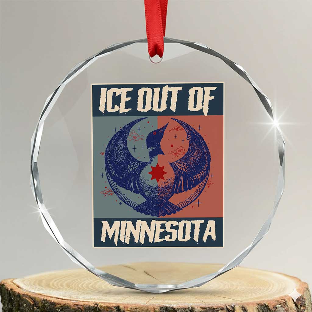 Ice Out Of Minnesota Crystal Glass Ornament Social Justice Solidarity TS12 Transparent Glass 3'' Circle Print Your Wear