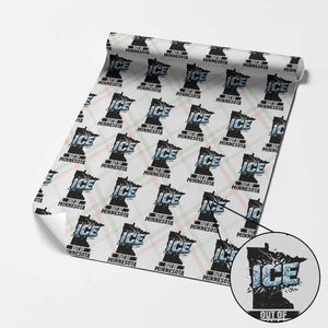 Ice Out of Minnesota Wrapping Paper Roll MN State Map Abolish Ice Protest TS02 Christmas Plaid Print Your Wear