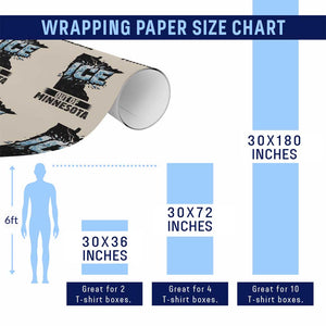 Ice Out of Minnesota Wrapping Paper Roll MN State Map Abolish Ice Protest TS02 Print Your Wear