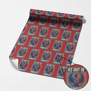 Ice Out Of Minnesota Wrapping Paper Roll Social Justice Solidarity TS12 Red Print Your Wear