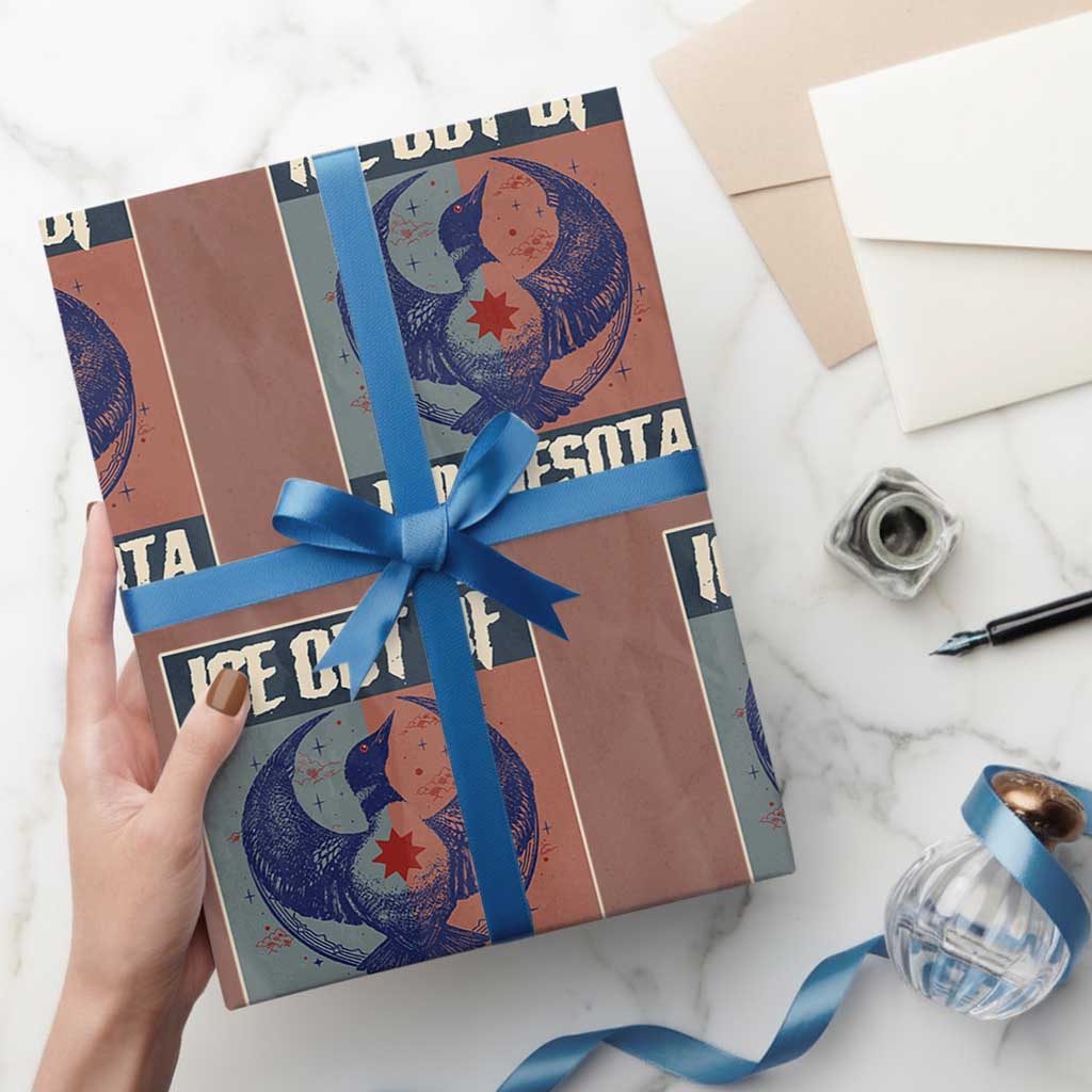 Ice Out Of Minnesota Wrapping Paper Roll Social Justice Solidarity TS12 Mocha Print Your Wear