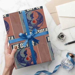 Ice Out Of Minnesota Wrapping Paper Roll Social Justice Solidarity TS12 Mocha Print Your Wear