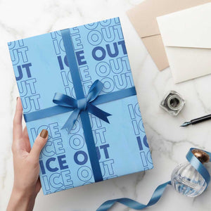 ICE Out Wrapping Paper Roll I Stand With Minnesota Minneapolis Anti ICE TS14 Light Blue Print Your Wear