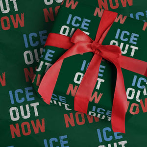 Ice Out Wrapping Paper Roll Minneapolis Resist ICE Immigration Rights Protest TS14 Green Print Your Wear