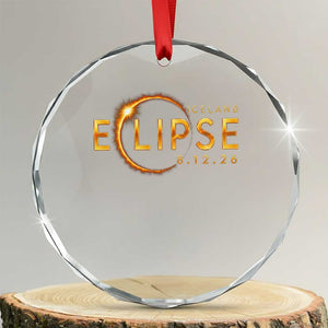 Iceland Eclipse 2026 Crystal Glass Ornament August 12 26 Solar Eclipse Totality