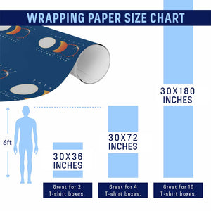 Iceland Total Solar Eclipse 2026 Totality Wrapping Paper Roll Travel Souvenir Astronomy Geek Gift TS02 Print Your Wear