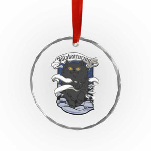 Icelandic Xmas Crystal Glass Ornament Yule Cat Jolakotturinn Xmas Eve TS09 Print Your Wear