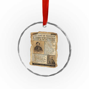 If There Is No Struggle No Progress Crystal Glass Ornament Frederick Douglass Newspaper TS12 Print Your Wear
