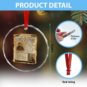 If There Is No Struggle No Progress Crystal Glass Ornament Frederick Douglass Newspaper TS12 Print Your Wear