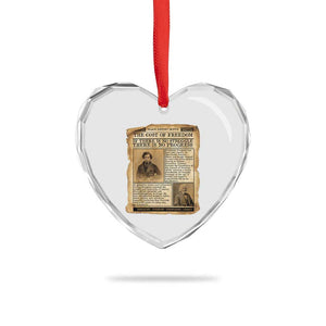 If There Is No Struggle No Progress Heart Crystal Glass Ornament Frederick Douglass Newspaper TS12 Print Your Wear