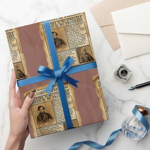 If There Is No Struggle No Progress Wrapping Paper Roll Frederick Douglass Newspaper TS12 Mocha Print Your Wear