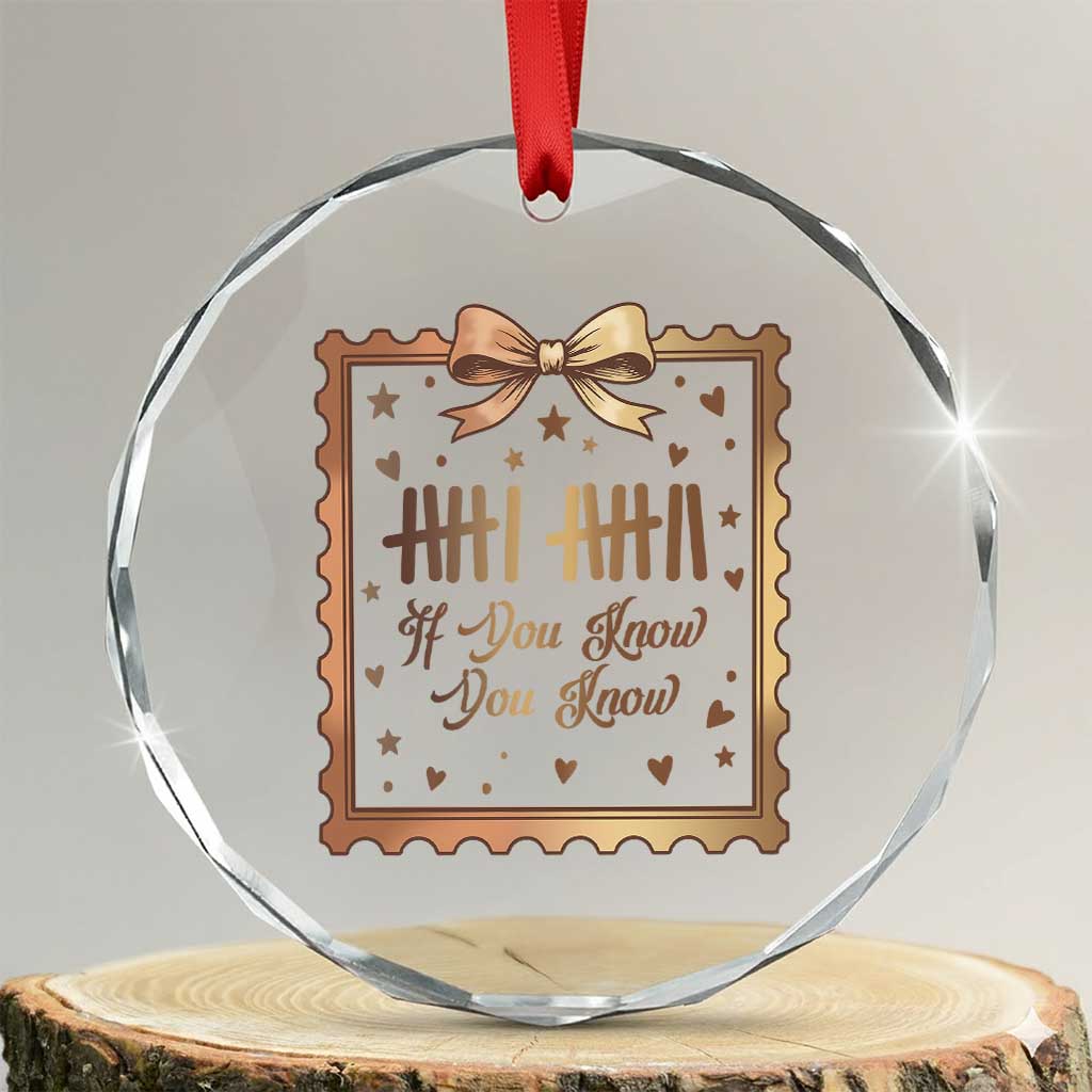 If You Know You Know Six Seven Meme Crystal Glass Ornament African American Gift TS12 Transparent Glass 3'' Circle Print Your Wear