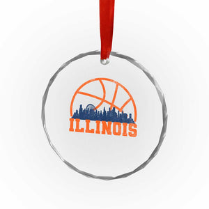 Illinois Fan Crystal Glass Ornament IL State Basketball Game Day TS11 Print Your Wear