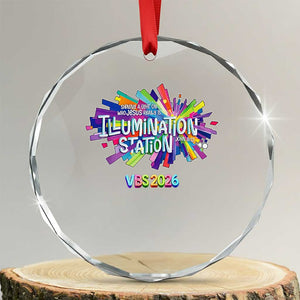 Illumination Station VBS 2026 Christian Lights Crystal Glass Ornament Bible Jesus TS10 Transparent Glass 3'' Circle Print Your Wear