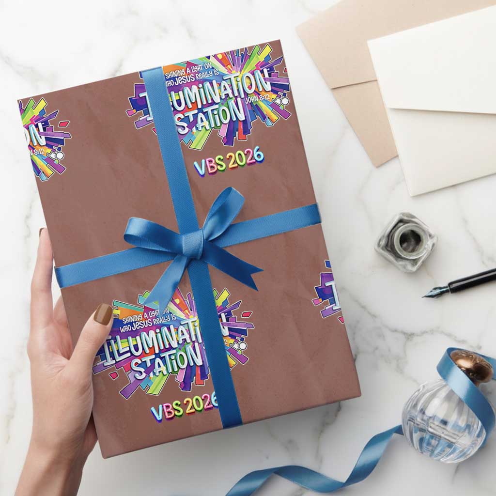 Illumination Station VBS 2026 Christian Lights Wrapping Paper Roll Bible Jesus