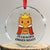I'm A Beautiful Chicken Nugget Crystal Glass Ornament Food Humor Gift TS12 Transparent Glass 3'' Circle Print Your Wear