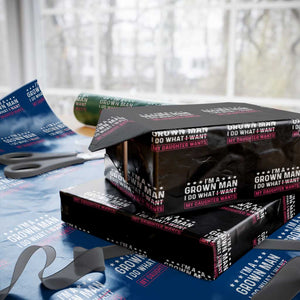 Im A Grown Man I Do What My Daughter Wants Wrapping Paper Roll Funny Father Daughter