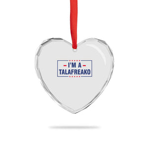 I'm A Talafreako Patriotic Voter Heart Crystal Glass Ornament James Talarico Political Supporter Stars Election Box