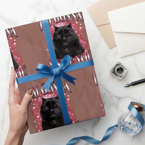 I'm Gonna Sniff You Wrapping Paper Roll Funny Black Cat Meme TS14 Mocha Print Your Wear