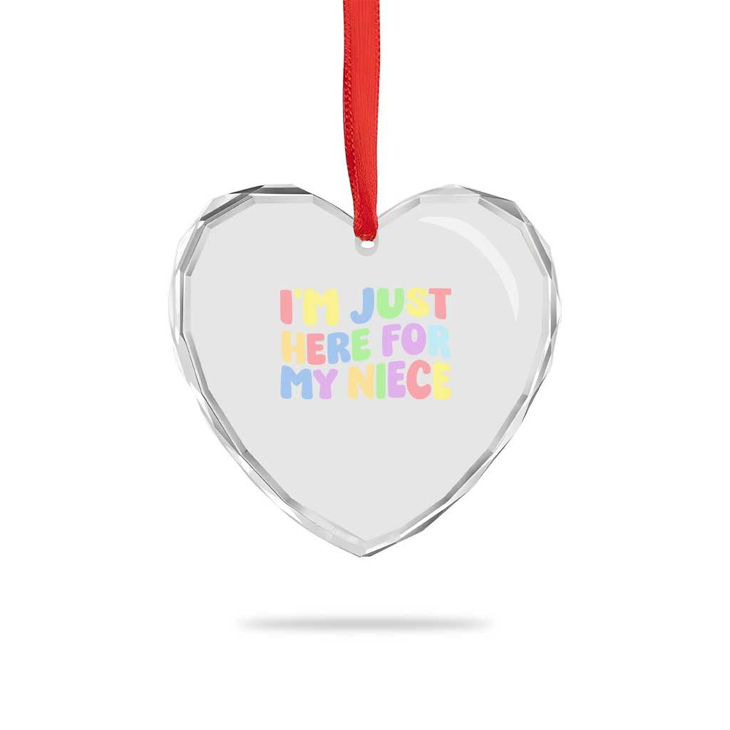 Im Just Here For My Niece Heart Crystal Glass Ornament Gift For Aunt From Niece TS10 Print Your Wear