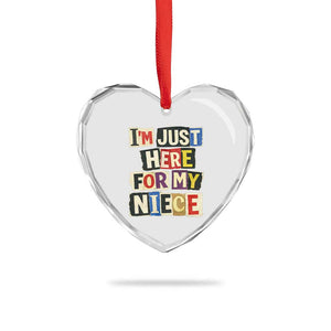 Im Just Here For My Niece Heart Crystal Glass Ornament Trendy Aunts Letter Print Vintage TS10 Print Your Wear