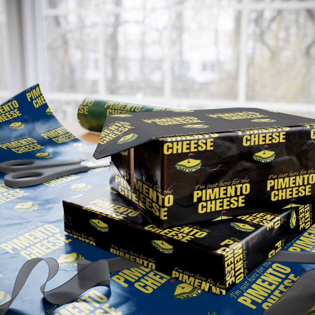 I'm Just Here For The Pimento Cheese Wrapping Paper Roll Funny Golf Foodie TS11 Black Print Your Wear