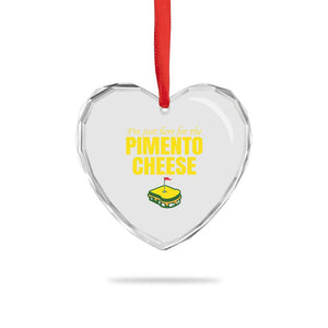 I'm Just Here For The Pimento Cheese Heart Crystal Glass Ornament Funny Golf Foodie TS11 Print Your Wear