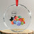 Im OK Crystal Glass Ornament Cat Tangled In Yarn Funny Crochet Gift TS12 Transparent Glass 3'' Circle Print Your Wear