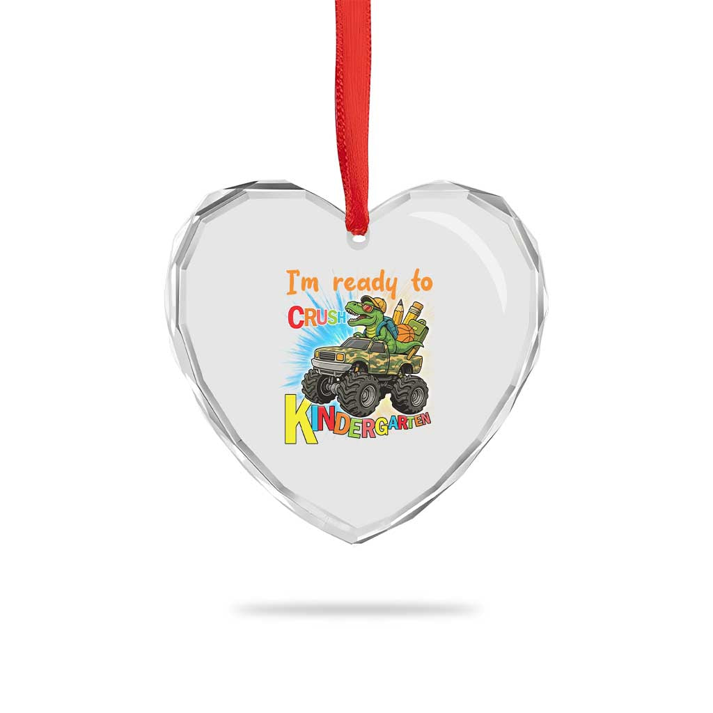 Im Ready To Crush Kindergarten Heart Crystal Glass Ornament Dinosaur Driving Truck Gift TS12 Print Your Wear