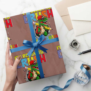 I'm Ready to Crush Pre-K Back to School T-Rex Dinosaur Wrapping Paper Roll
