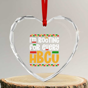 I’m Rooting for Every HBCU Heart Crystal Glass Ornament Black Pride Support Alumni Students Culture Lovers TS02 Transparent Glass 3'' Heart Print Your Wear