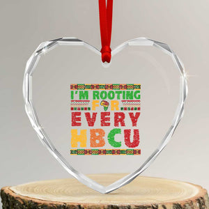 I’m Rooting for Every HBCU Heart Crystal Glass Ornament Pan African Pride College Support Statement TS02 Transparent Glass 3'' Heart Print Your Wear