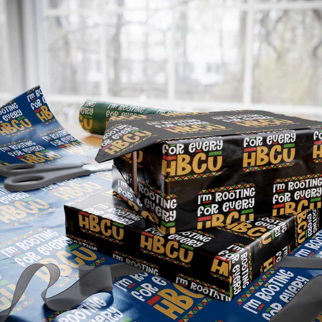 I’m Rooting for Every HBCU Wrapping Paper Roll Black Pride Support Alumni Students Culture Lovers TS02 Black Print Your Wear