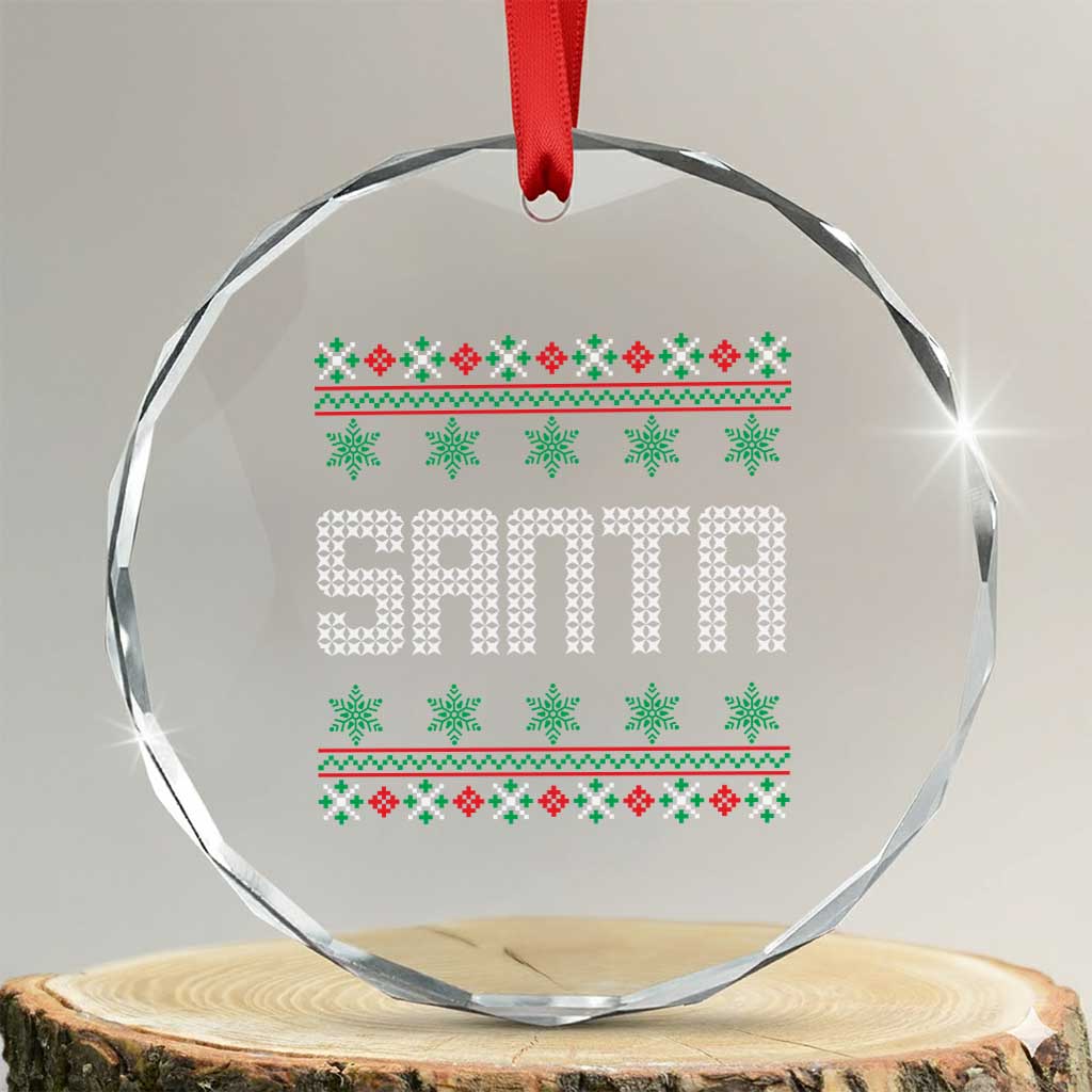I'm So Good Santa Came Twice Santa Crystal Glass Ornament Funny Ugly Matching Couple Christmas Outfit Pajama TS10 Transparent Glass 3'' Circle Print Your Wear