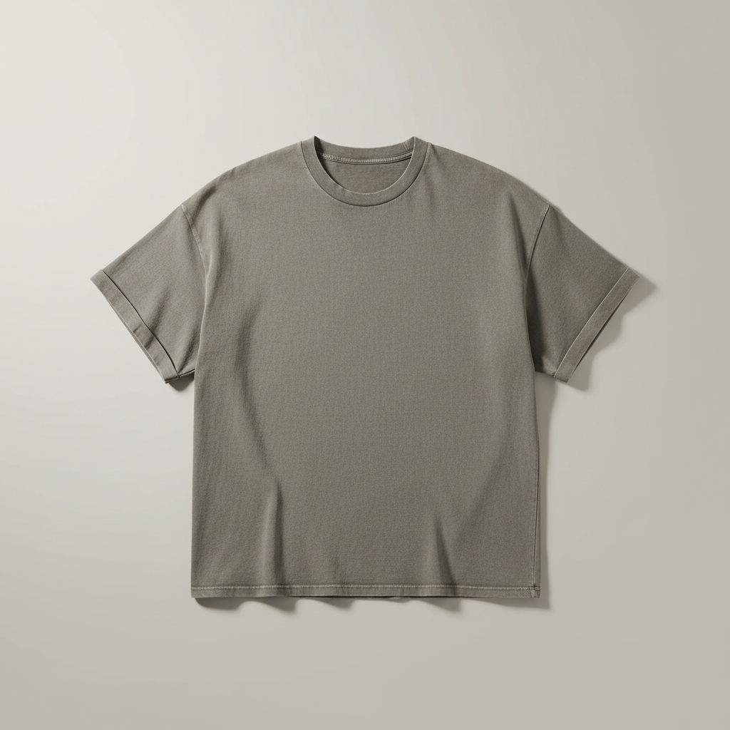 Oversized Washed Cotton T-Shirt flat lay