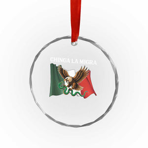 Immigration Rights Protest Crystal Glass Ornament Chinga La Migra Anti Fascism TS14 Print Your Wear