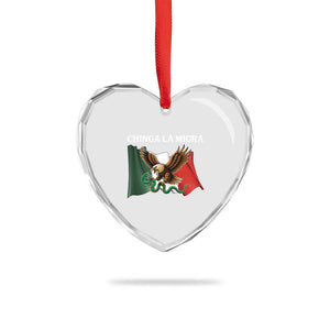 Immigration Rights Protest Heart Crystal Glass Ornament Chinga La Migra Anti Fascism TS14 Print Your Wear