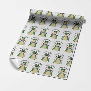 In Frog We Trust Wrapping Paper Roll Patriotic Portland Frogs Protest American Flag TS02 White Print Your Wear