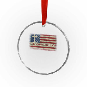 In God We Trust Christian US Flag Crystal Glass Ornament TS10 Print Your Wear