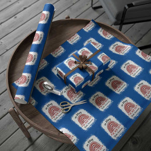 In May We Wear Red Stroke Awareness Wrapping Paper Roll Bleach Effect TS11 Blue Print Your Wear