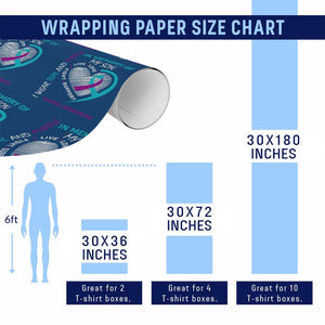 In Memory of My Son Suicide Awareness Wrapping Paper Roll Teal and Purple Ribbon Remembrance Gift