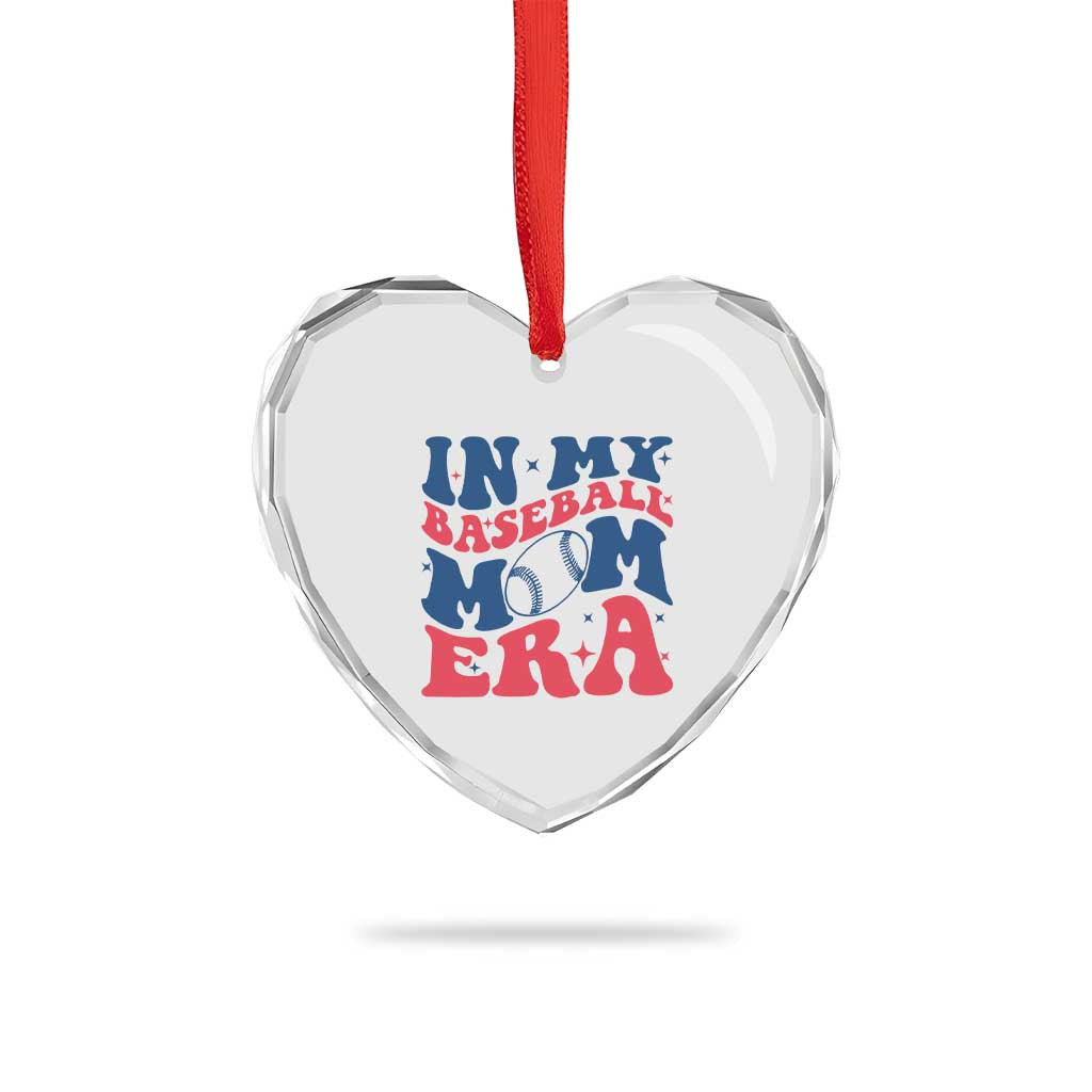In My Baseball Mom Era Heart Crystal Glass Ornament Game Day Sports Mom TS12 Print Your Wear