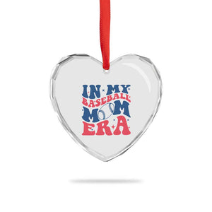 In My Baseball Mom Era Heart Crystal Glass Ornament Game Day Sports Mom TS12 Print Your Wear