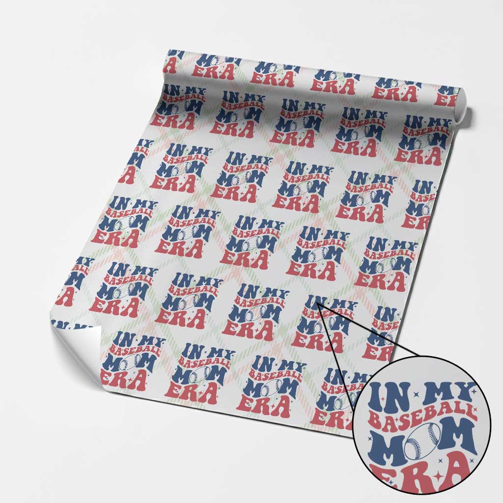 In My Baseball Mom Era Wrapping Paper Roll Game Day Sports Mom TS12 Christmas Plaid Print Your Wear