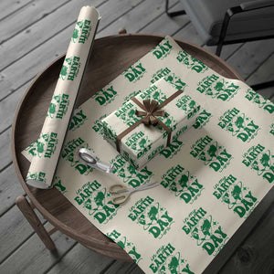 In My Earth Day Era Wrapping Paper Roll Cute Groovy Planet Heart TS02 Beige Print Your Wear