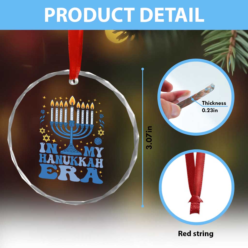 In My Hanukkah Era Crystal Glass Ornament Festival Of Lights Gift TS12 Print Your Wear